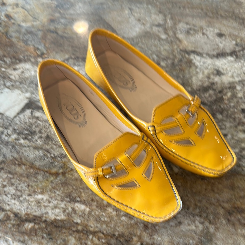 Yellow Leather Loafers